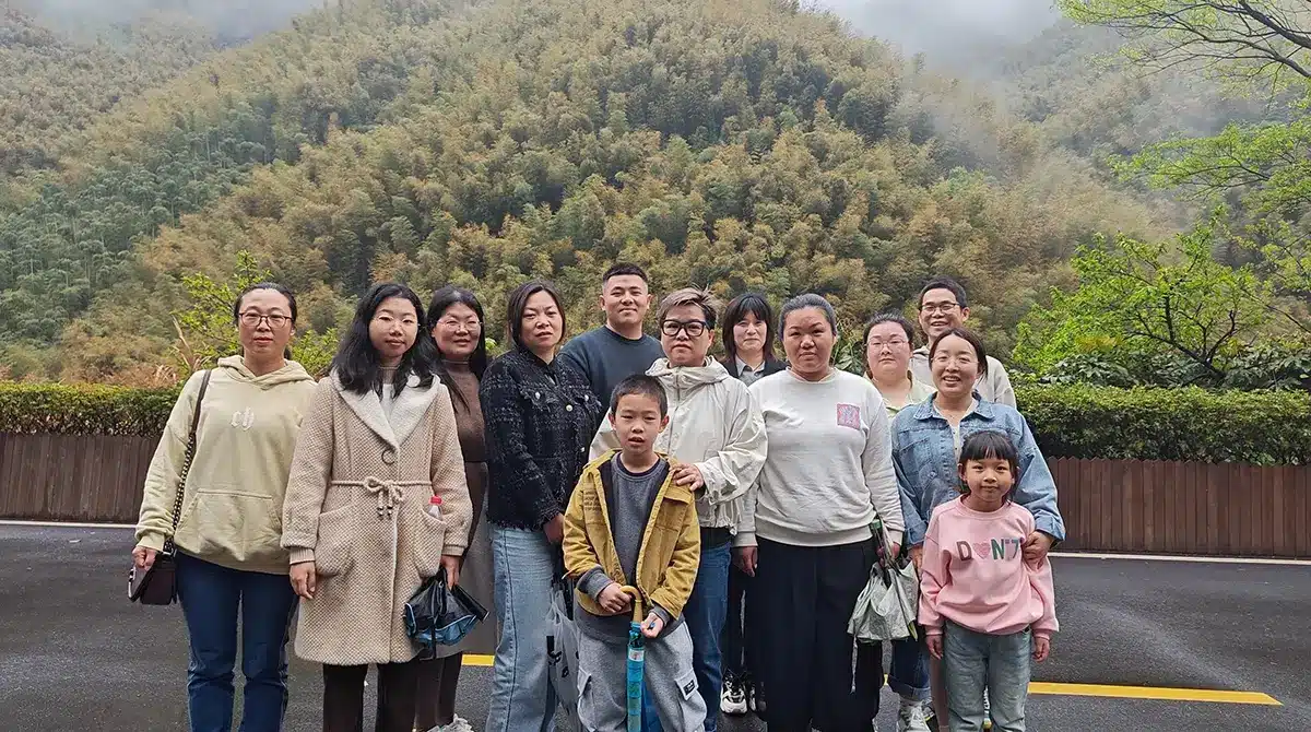 Exfatter Apparel team at Bamboo Expo Park during 2024 spring team building event