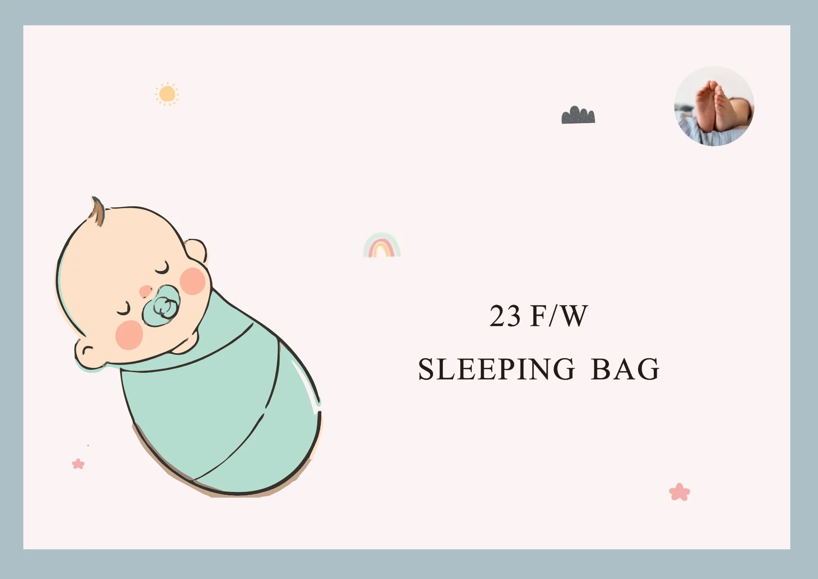 Breathable and hypoallergenic Tenbro bamboo viscose 23AW_SLEEPING_BAG for baby, made by Exfatter.