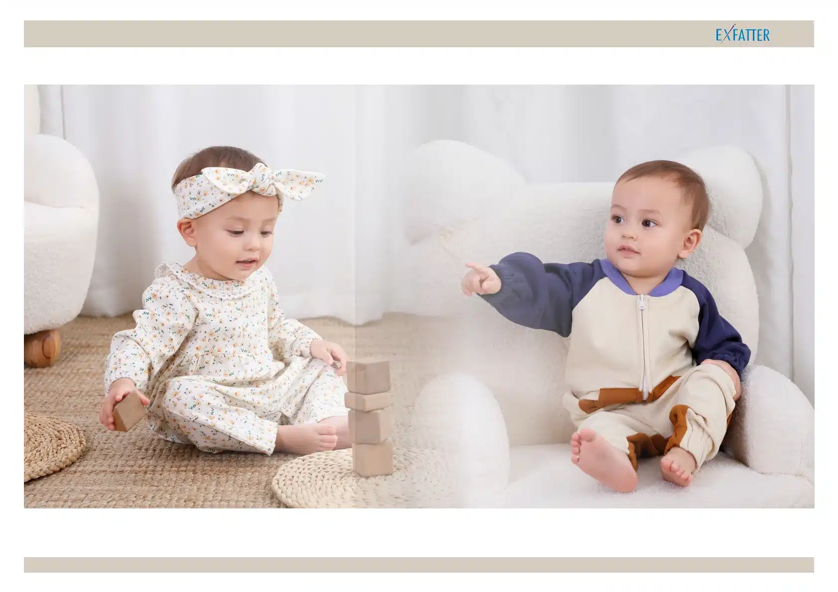 Soft and safe GOTS certified organic cotton 23SA_catalog for babies, manufactured by Exfatter.