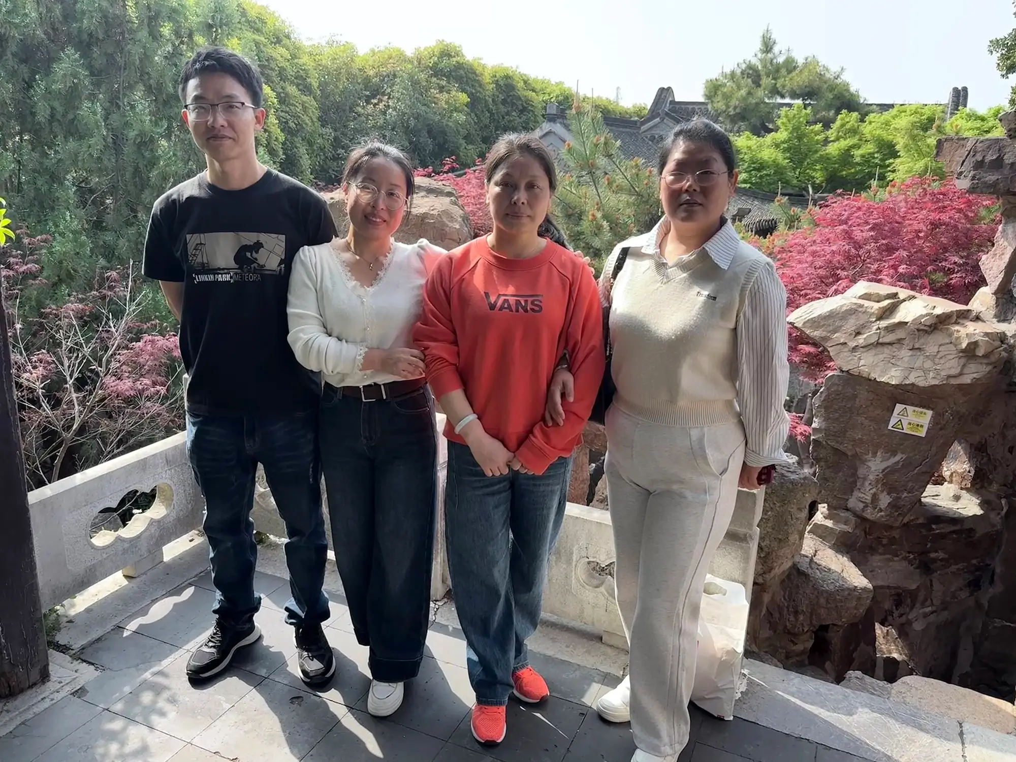 Ningbo Exfatter Apparel Co., Ltd. team group photo at Yangzhou China Grand Canal Museum – garment manufacturer and trading company team building spring 2026